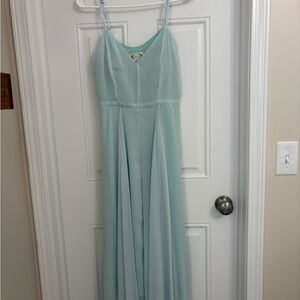 Elegant Light Blue Maxi Dress